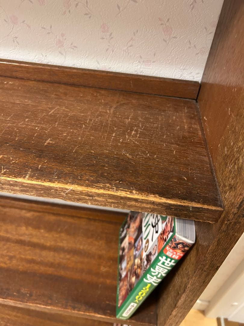 本棚・シェルフ・レトロ・アンティーク木製本棚・木製5段シェルフ ブラウン167㎝