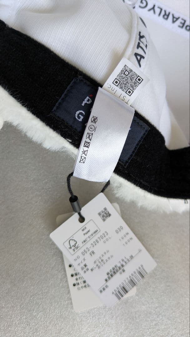 パーリーゲイツ　くま耳キャップ　白キャップ