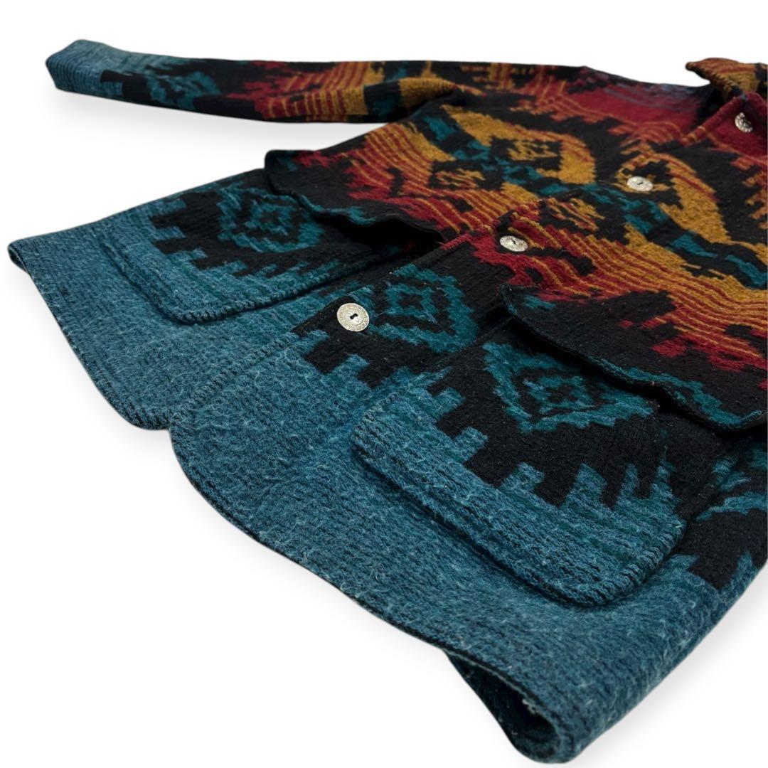 90s●USA製 ウールリッチ ネイティブ柄コート ヴィンテージ