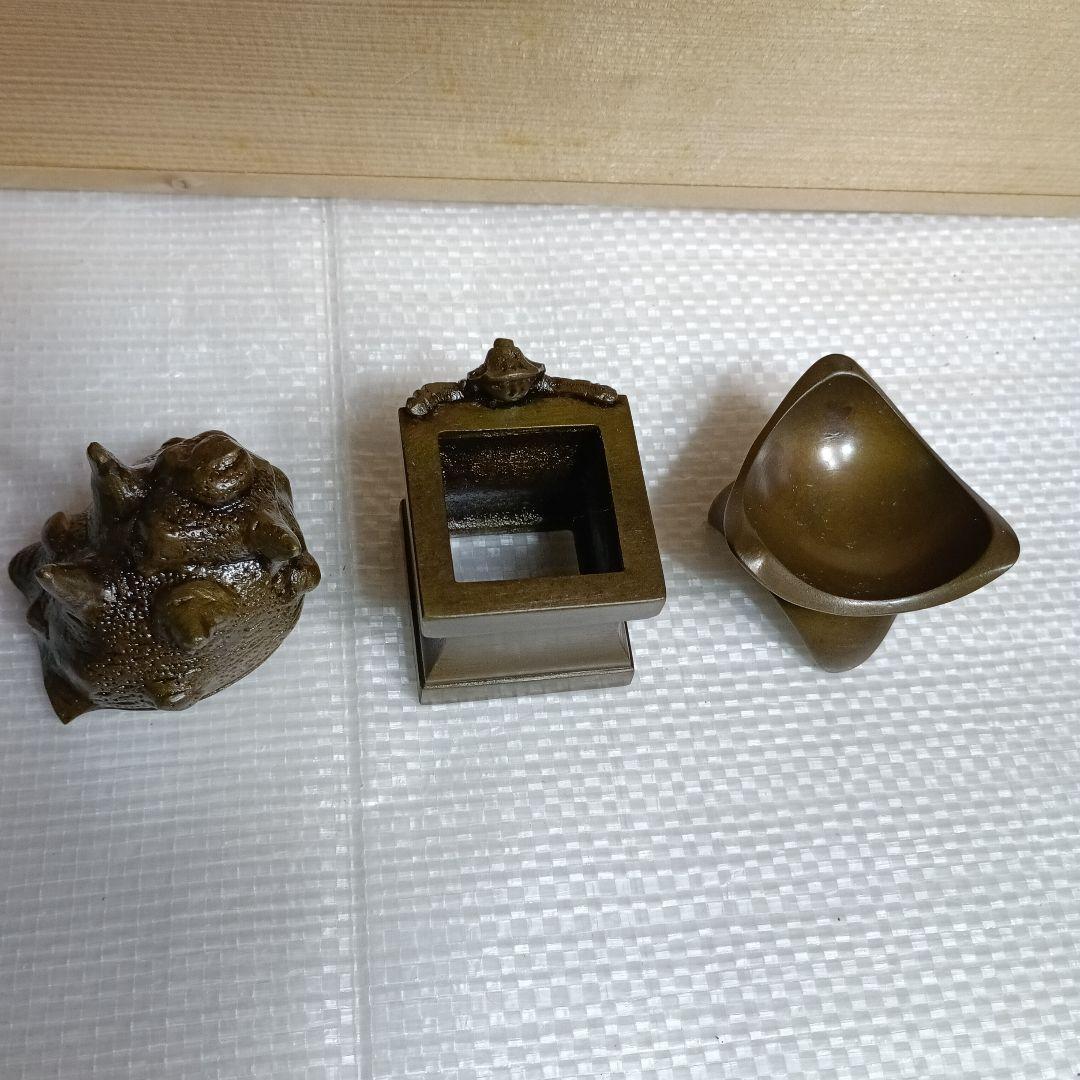 茶道具　七種の蓋置　昇雲造　銅製　木箱入り