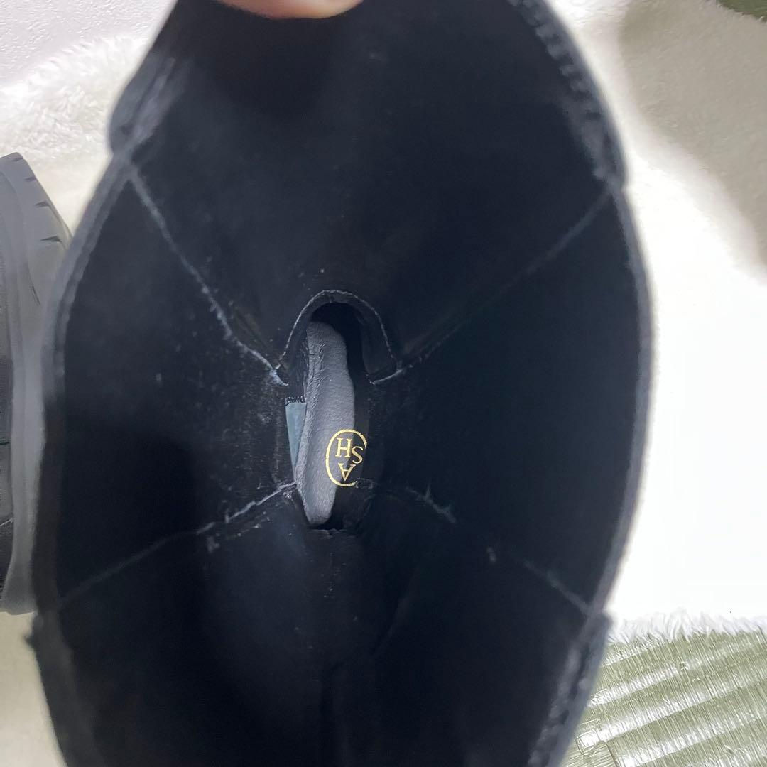 希少 ASH ロングブーツ サイドゴア 厚底 ブラック 38 レザー