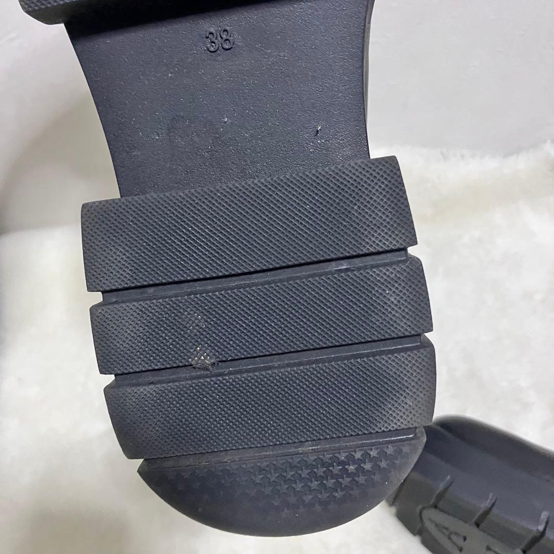 希少 ASH ロングブーツ サイドゴア 厚底 ブラック 38 レザー