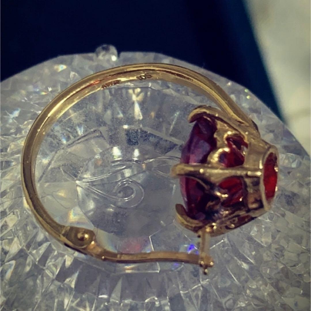 お値下げ！AU-750-IOS イオッセリアーニ ガーネット ピアス K18