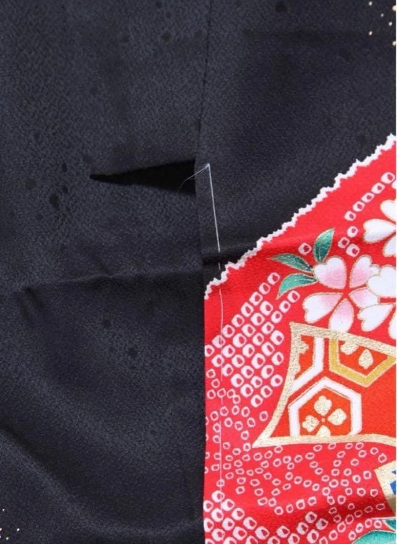 七五三7歳用正絹四つ身着物 帯 箱背子セット