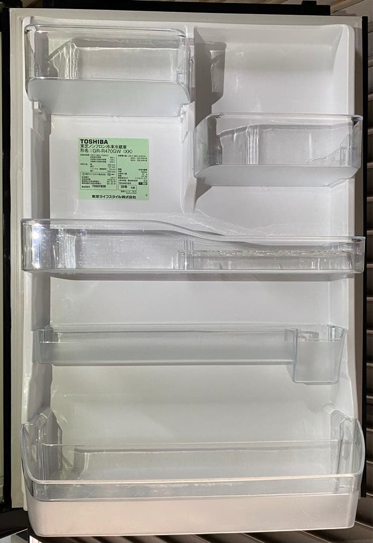 東芝　ノンフロン冷凍冷蔵庫　GR-R470GW (XK) 2019年製　465L
