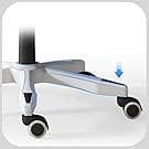 オフィスチェア デスク 通気メッシュ 140°リクライニング オットマン付き