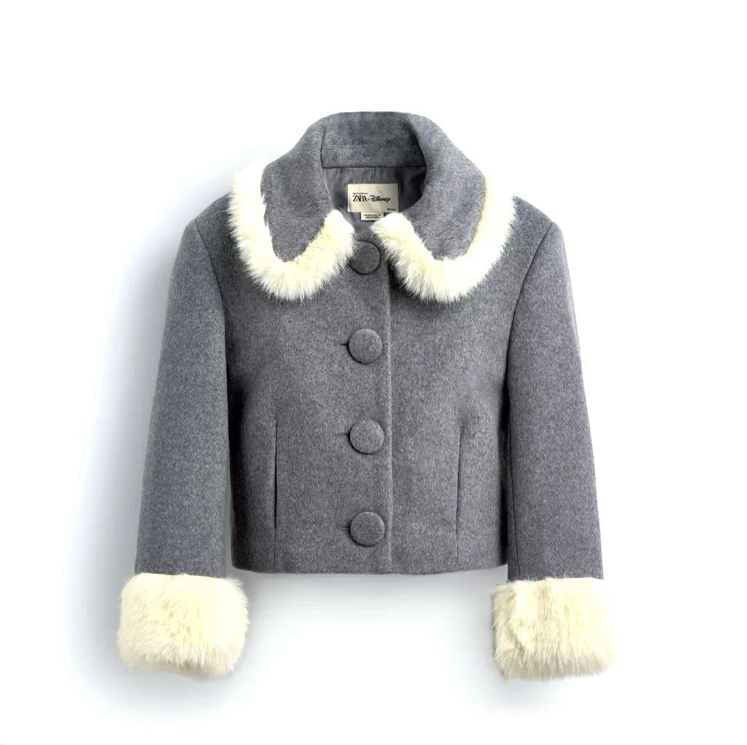 【ZARA×Disney×ハリーランバート】コントラストフェイクファージャケット