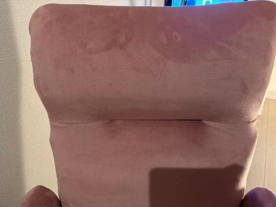 and cute 低反発肘付き回転座椅子　スモークピンク　中古　used 品