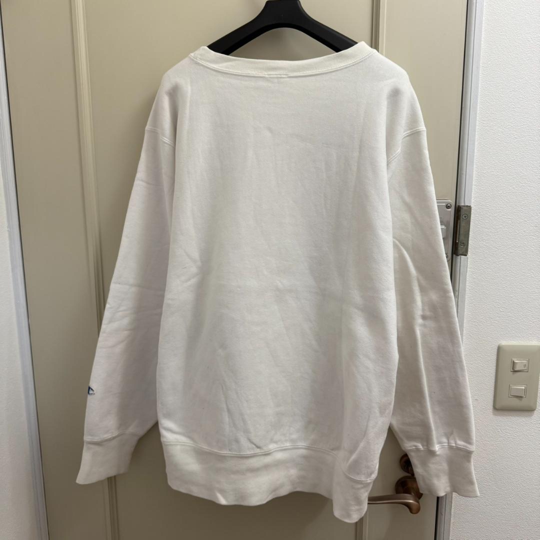 90s後半初期シュプリーム×チャンピオンリバースウィーブ刺繍ロゴスウェットシャツ