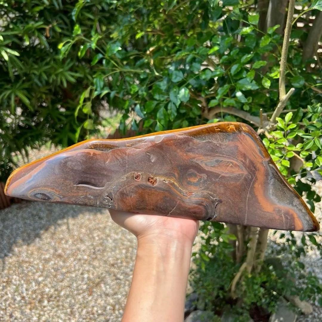 ☆超大型 激レアサイズ☆素敵な色合いと模様☆タイガーアイ 虎目石 原石 天然石