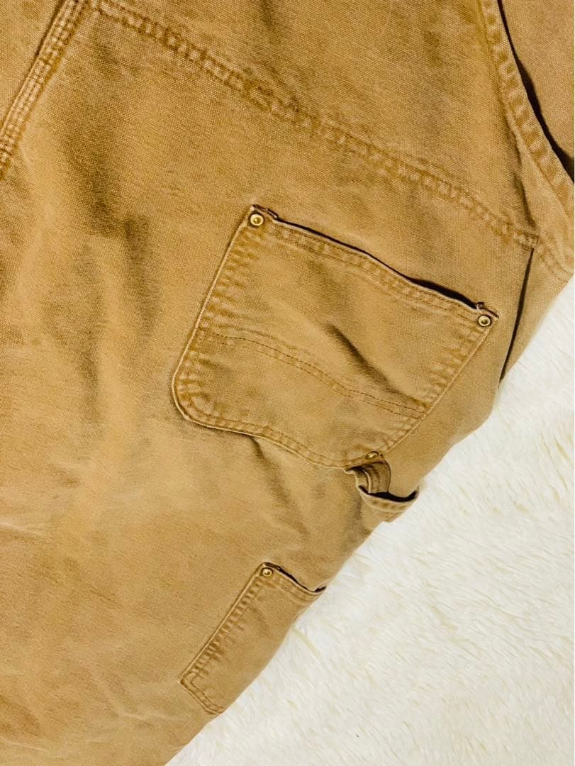 カーハート　ダブルニー　ダックオーバーオール　裏キルティング　54×32