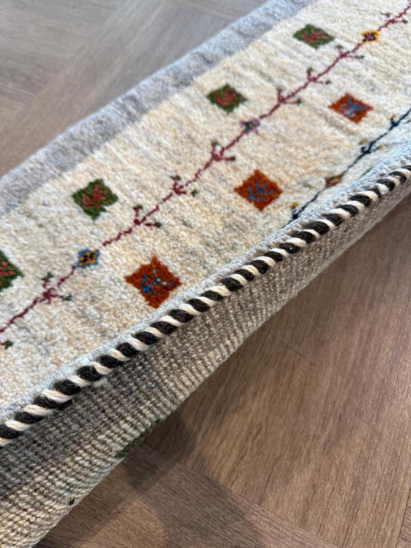 120x40cm ペルシャギャッベ ランナー (ギャベ) ペルシャ絨毯 ギャッベ