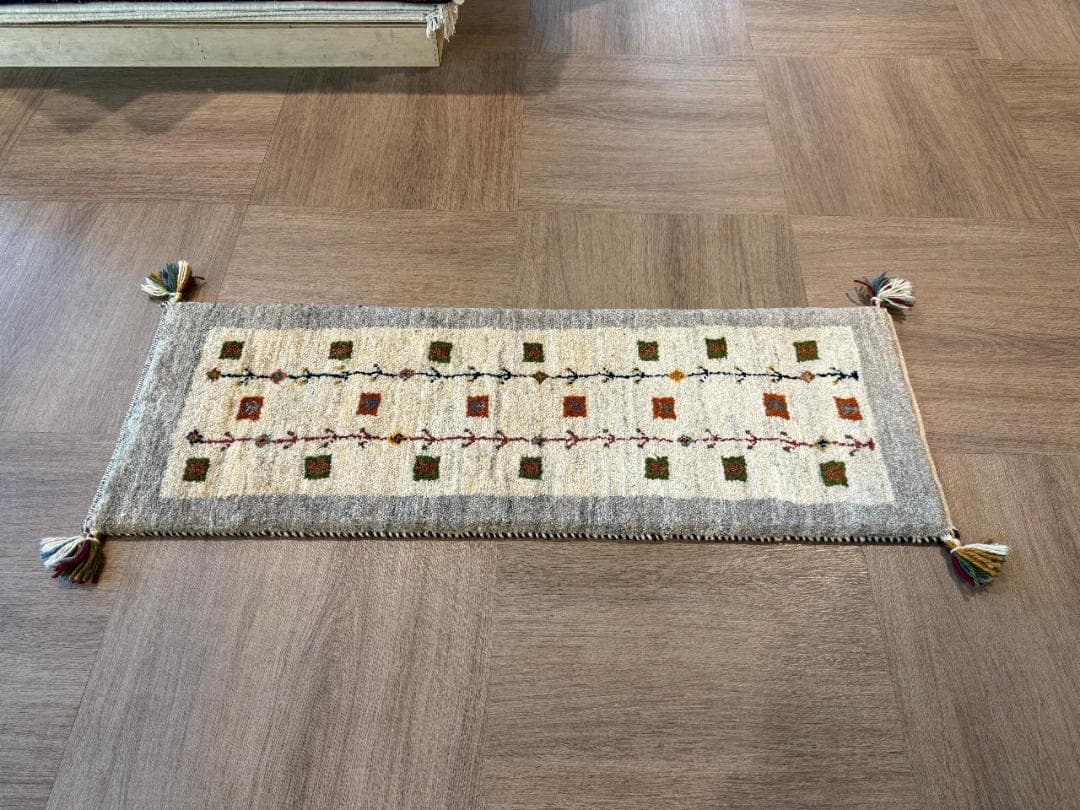120x40cm ペルシャギャッベ ランナー (ギャベ) ペルシャ絨毯 ギャッベ