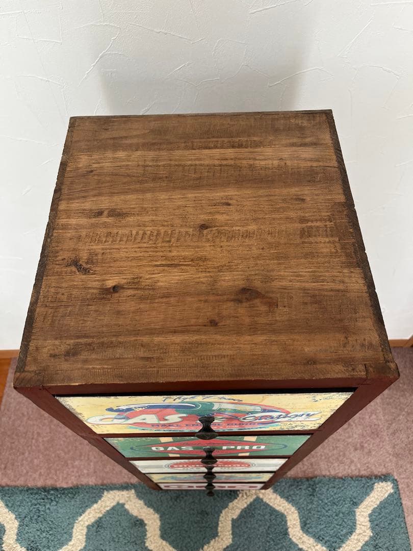 ヴィンテージ風 5段チェスト