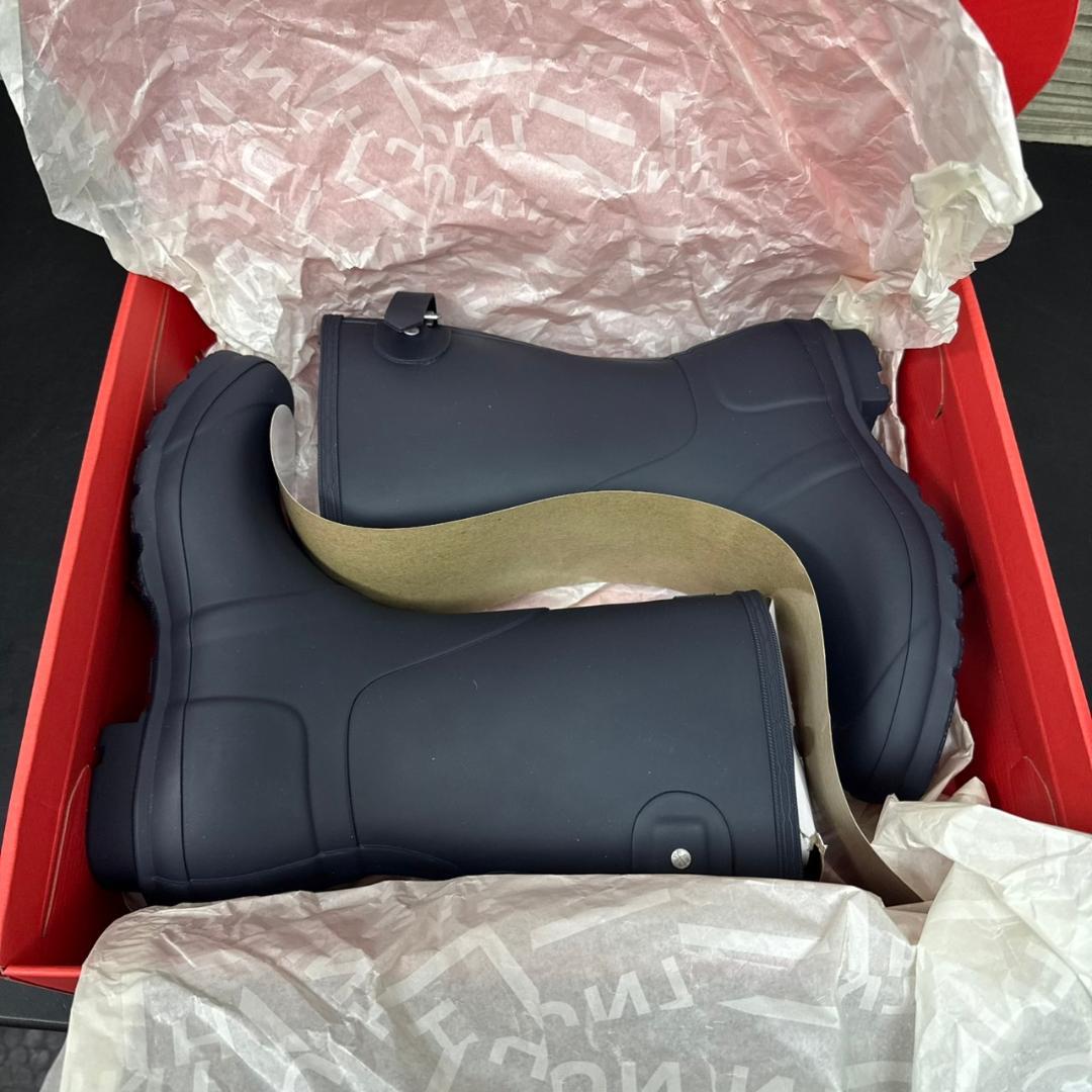 ☆未使用　HUNTER　レインブーツ　ショート バック アジャスタブル　UK6