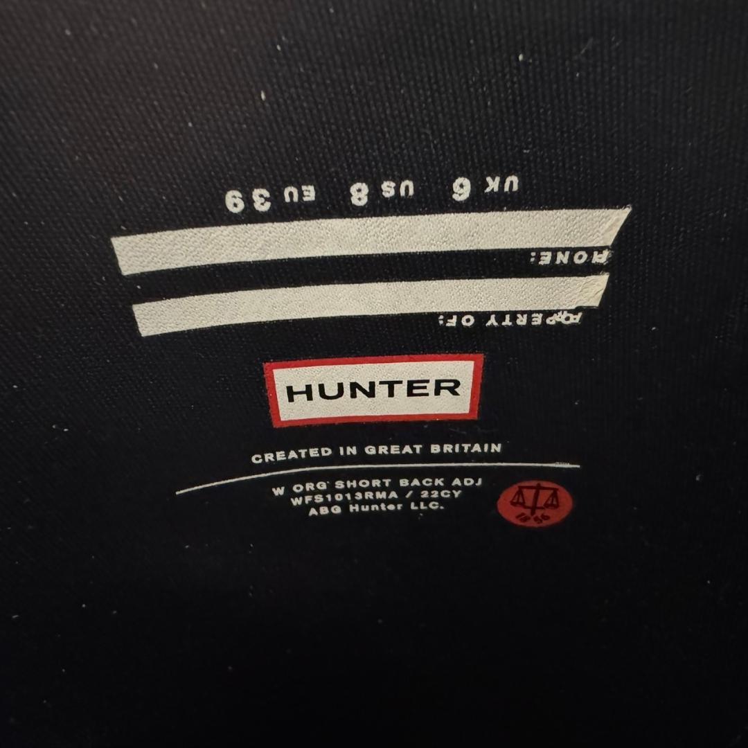 ☆未使用　HUNTER　レインブーツ　ショート バック アジャスタブル　UK6