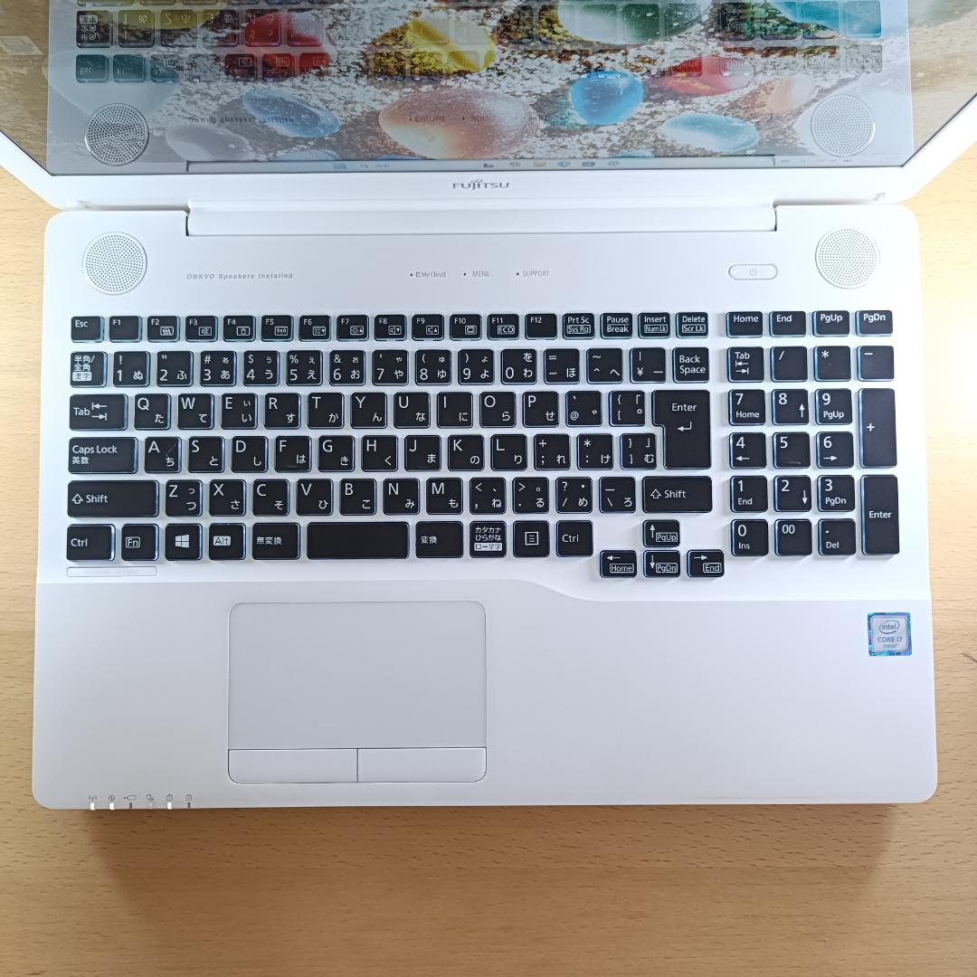 Windows11 i7 ノートPC SSD 1TB メモリ24GB 富士通 白