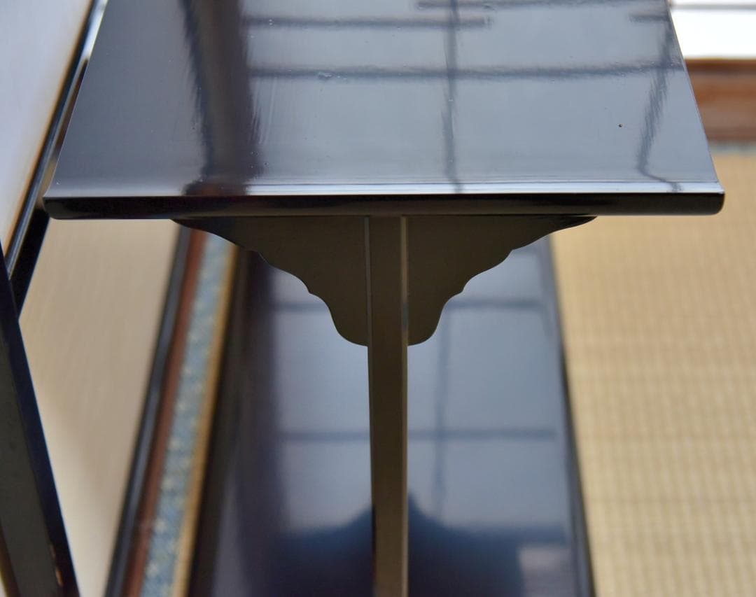 真塗　及台子【極上品】組立式　飾り棚　お茶道具／共箱