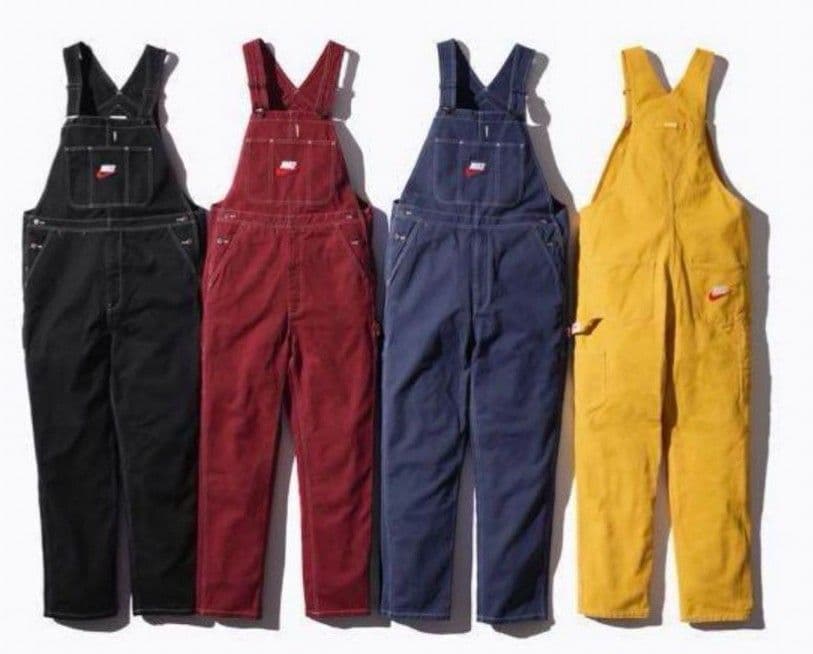 さ*る様 シュプリーム ナイキ オーバーオール L 黄