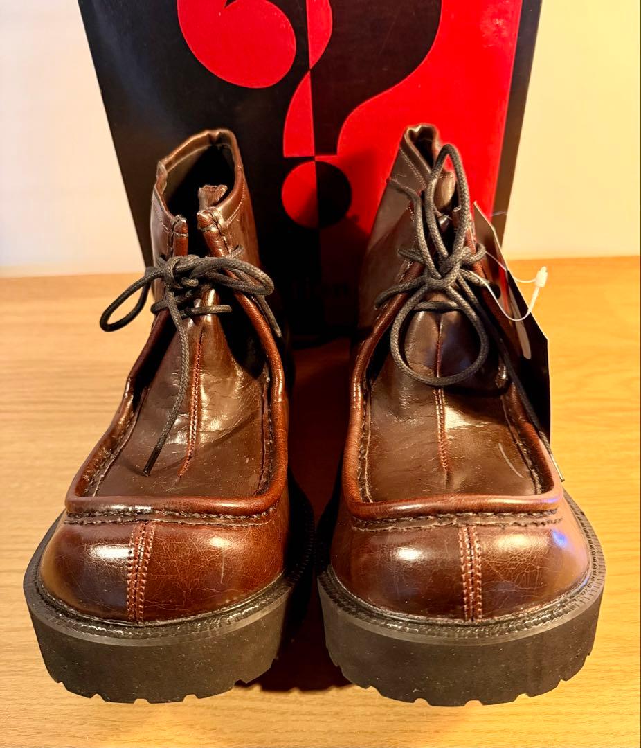 Question mark レア プラットフォーム レザー靴