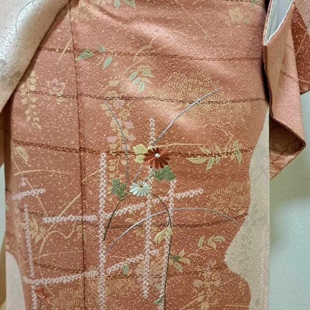 mac!　訪問着フルセット+正絹長襦袢　パールトーン加工