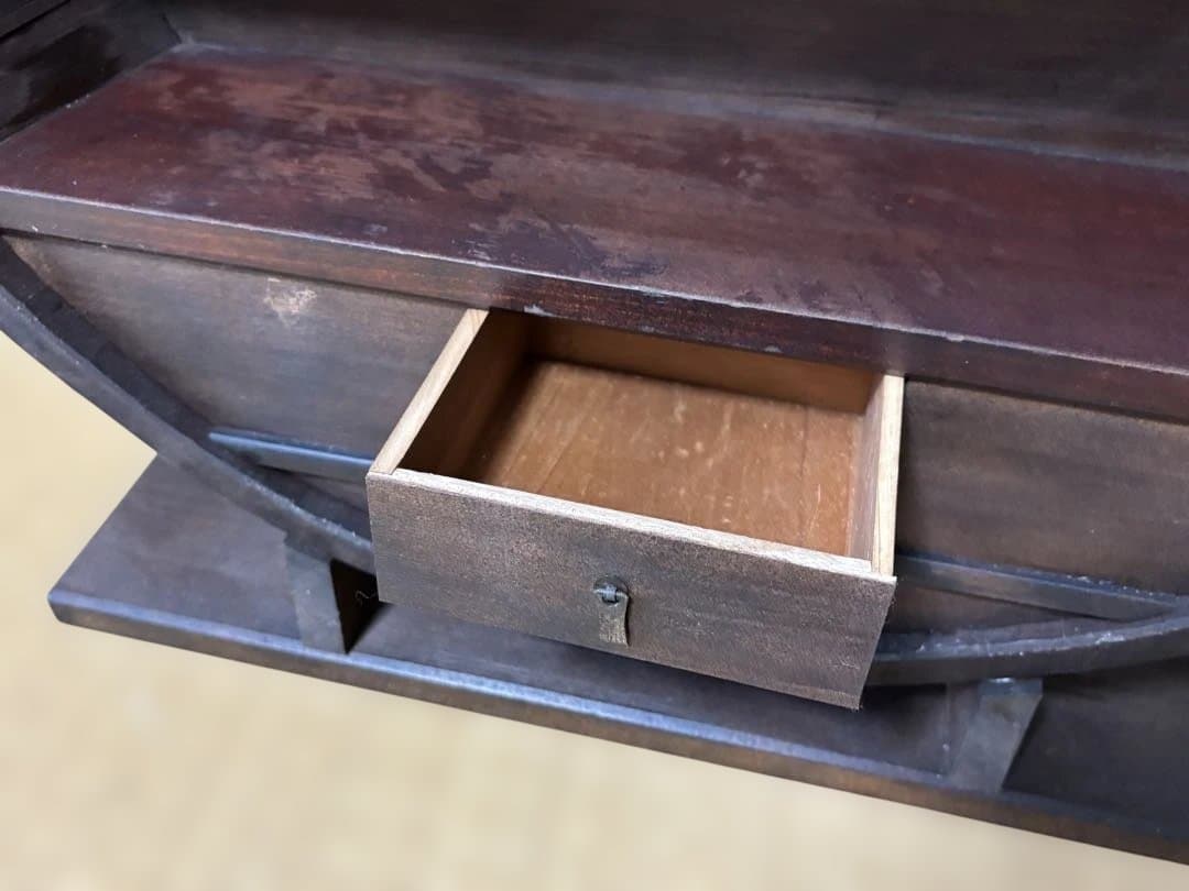 アンティーク家具 木工芸 飾り棚 木桶 サイドボード