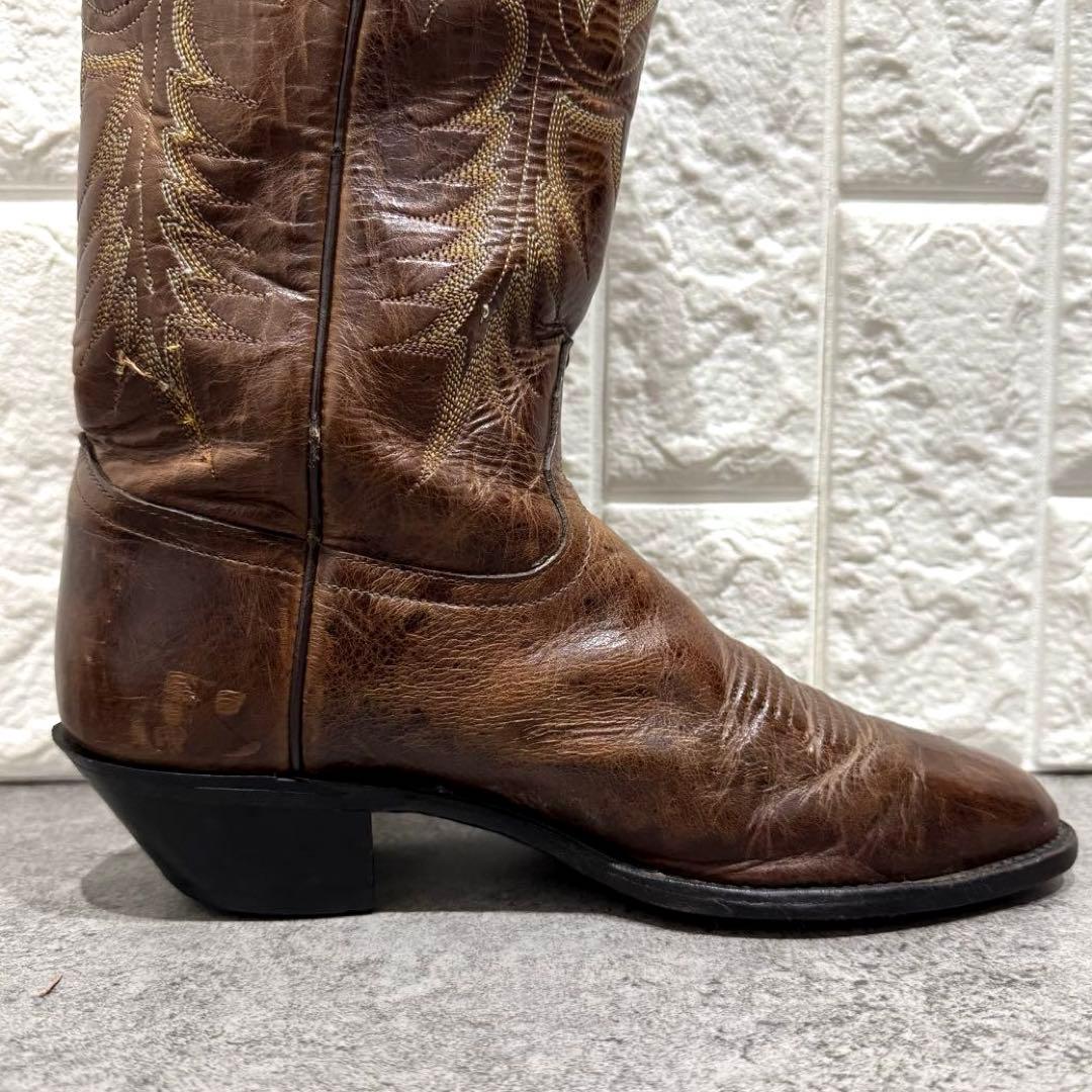 【大人気】Tony Lama 25cm ウエスタンブーツ　トライバル　ステッチ