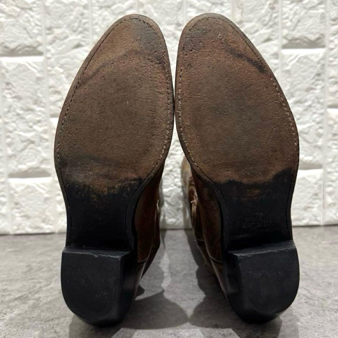 【大人気】Tony Lama 25cm ウエスタンブーツ　トライバル　ステッチ