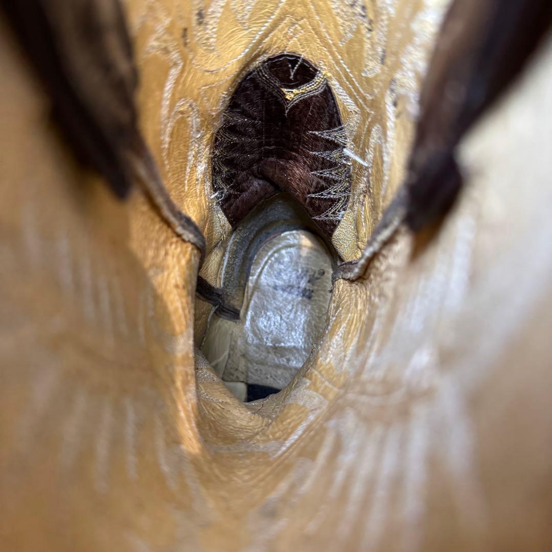 【大人気】Tony Lama 25cm ウエスタンブーツ　トライバル　ステッチ