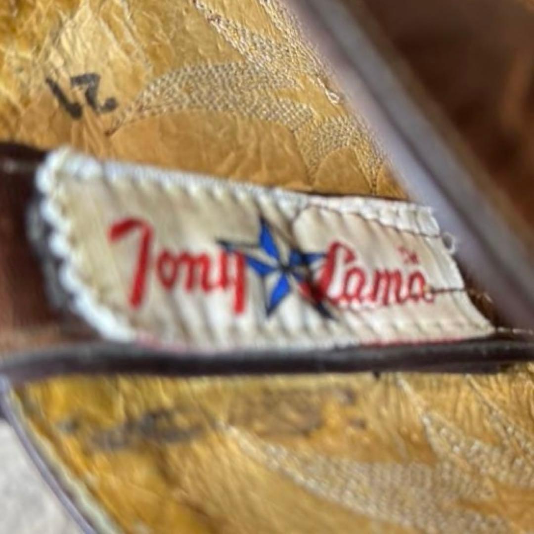 【大人気】Tony Lama 25cm ウエスタンブーツ　トライバル　ステッチ