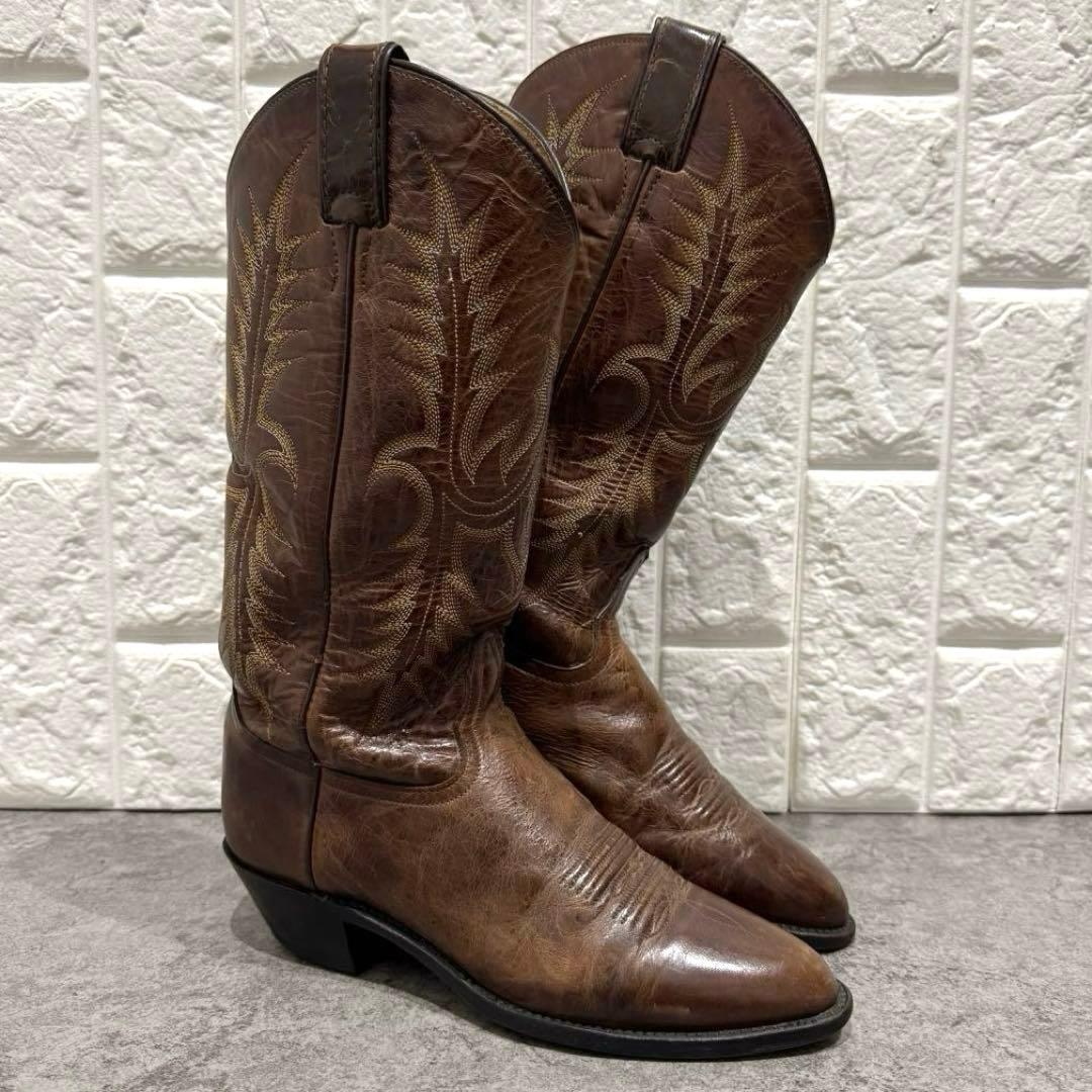 【大人気】Tony Lama 25cm ウエスタンブーツ　トライバル　ステッチ