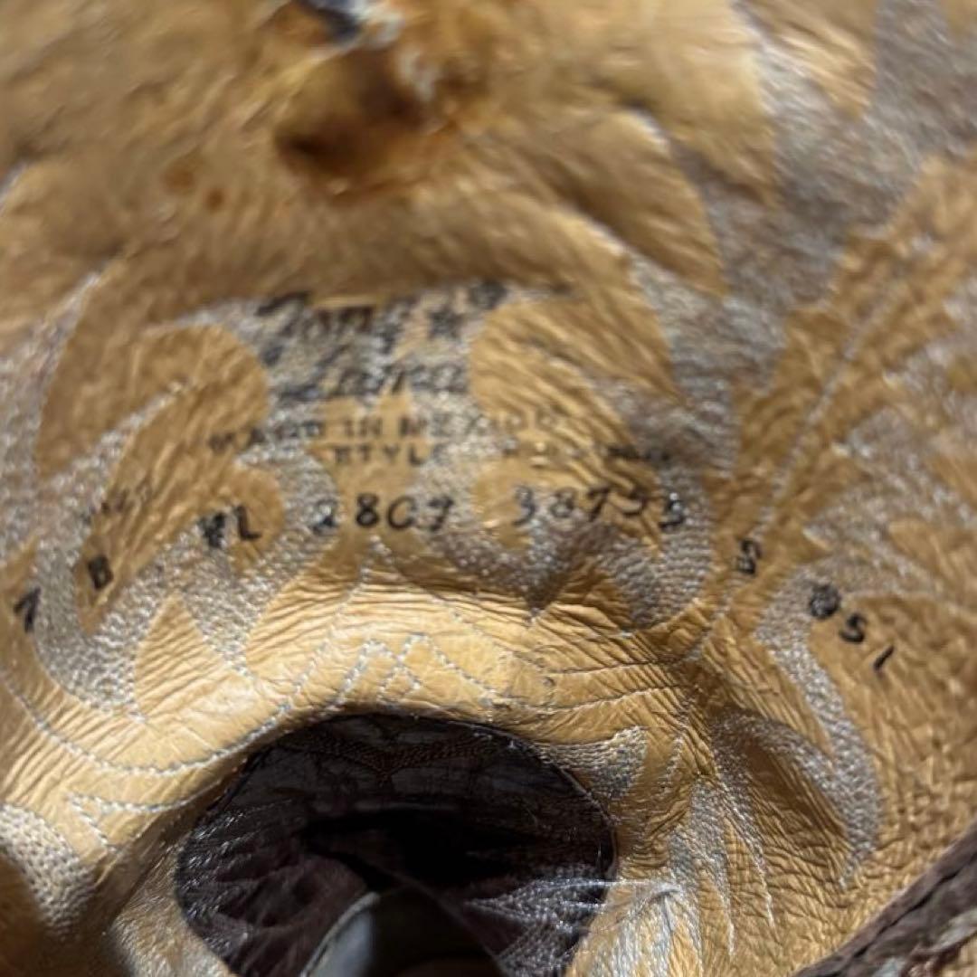 【大人気】Tony Lama 25cm ウエスタンブーツ　トライバル　ステッチ