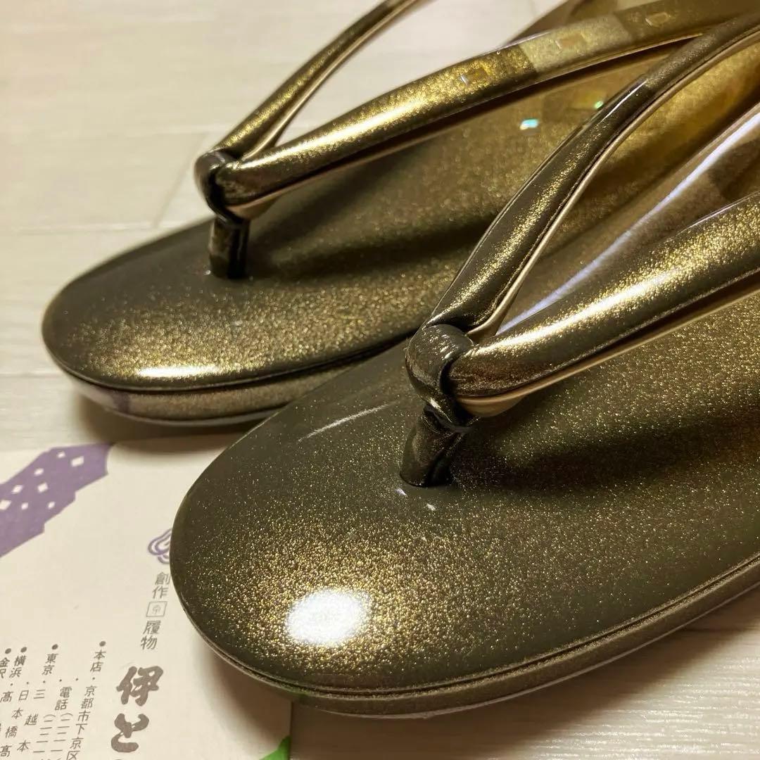 《箱付き》伊と忠　高級　草履バッグセット　螺鈿細工