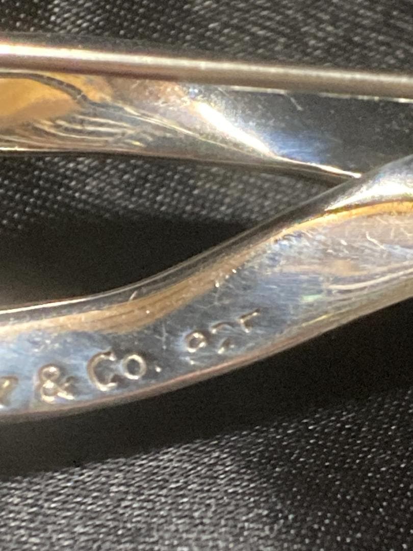 オールドティファニー リボンボウ ラージ ブローチ シルバー 925