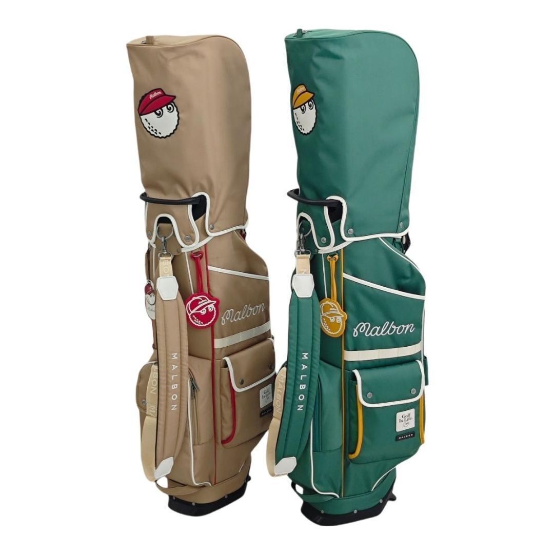 即日発送 マルボンゴルフ キャディバッグ Malbon Golf バック 茶色