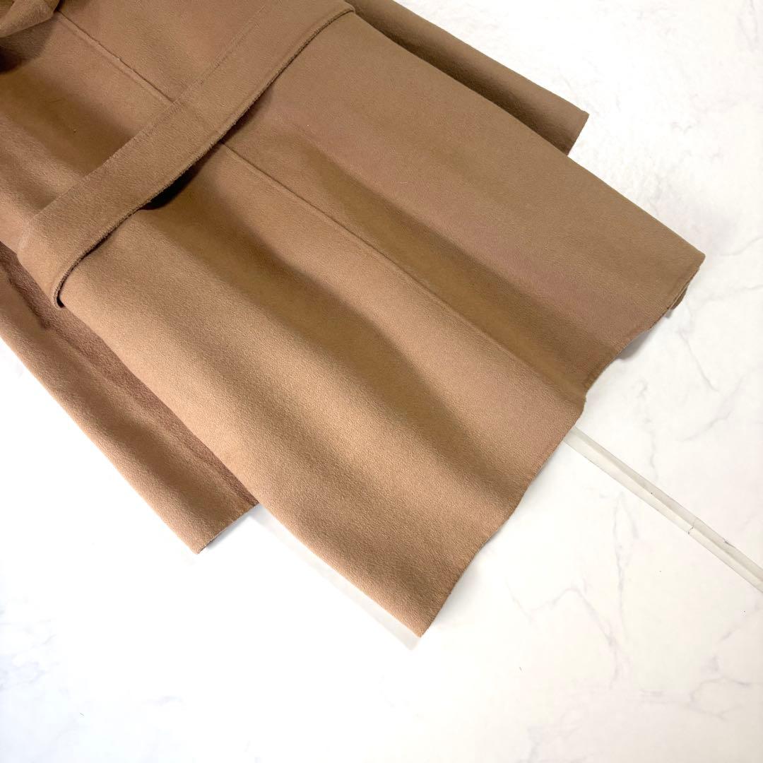 美品✨マックスマーラ　クチートアマーノ　ベルテッド　フード付き　キャメル