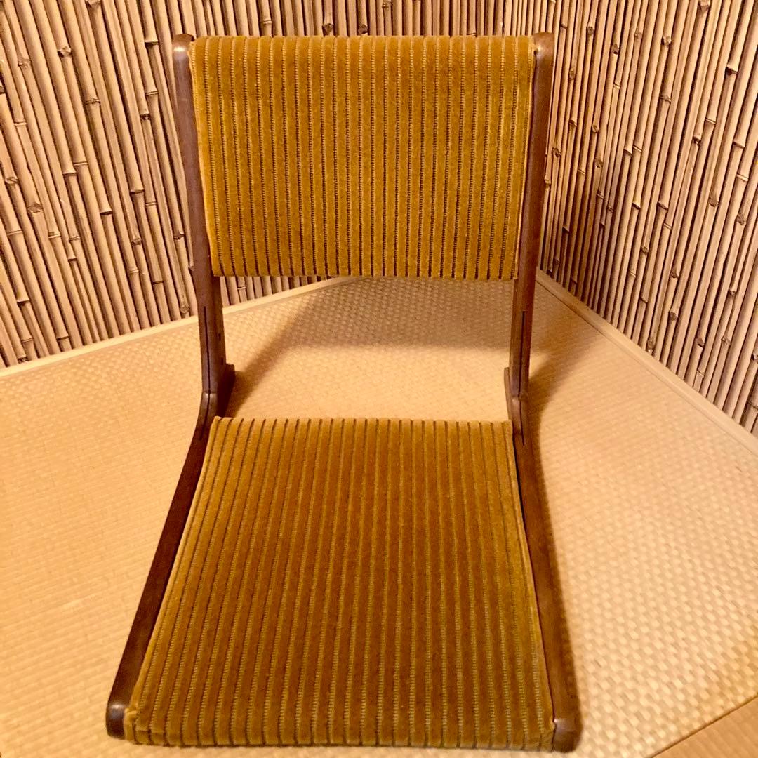 昭和レトロ 高級 和風 折りたたみ座椅子　 アンティーク 2脚セット