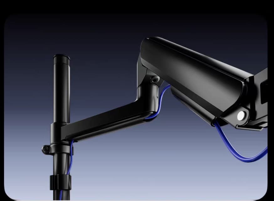 ガススプリング式 モニターアーム／ブラック