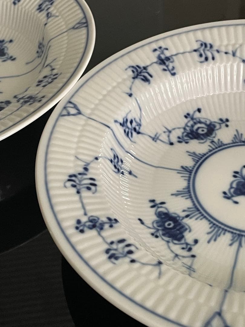 【新品未使用】ロイヤルコペンハーゲンブルーフルーテッド ディーププレート21cm