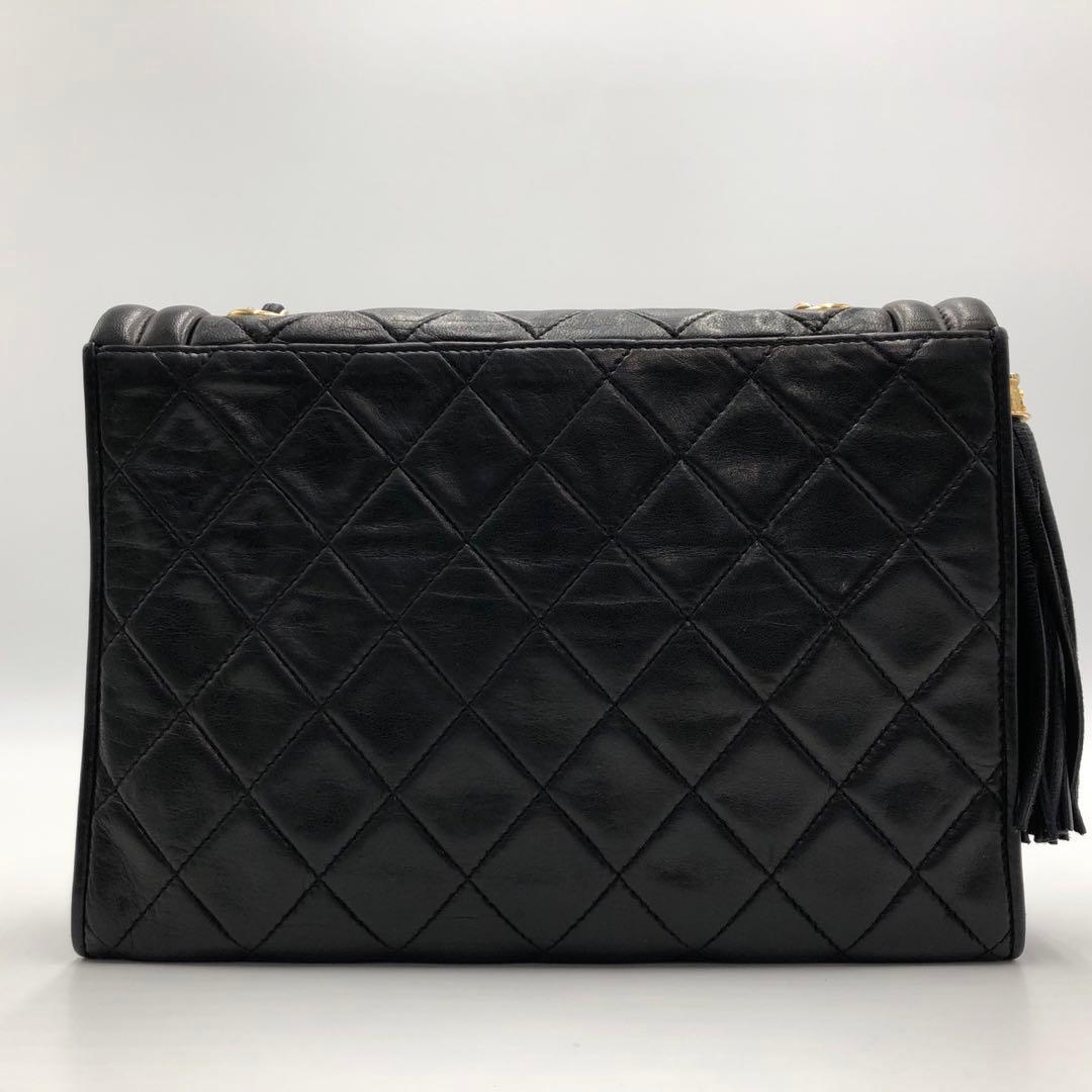 ［美品］シャネル　マトラッセ　フリンジ　ココマーク　チェーン　ショルダーバッグ