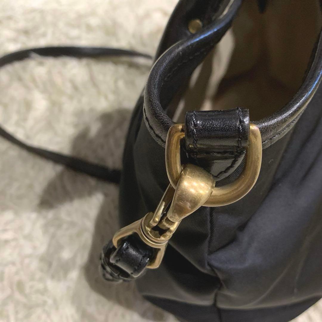 美品✨フェリージ ショルダーバッグ 2way ナイロン ブラック