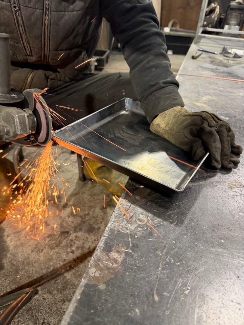 鉄板 とんちゃん鍋　フライパン ツイストハンドル付 by WELDINGART