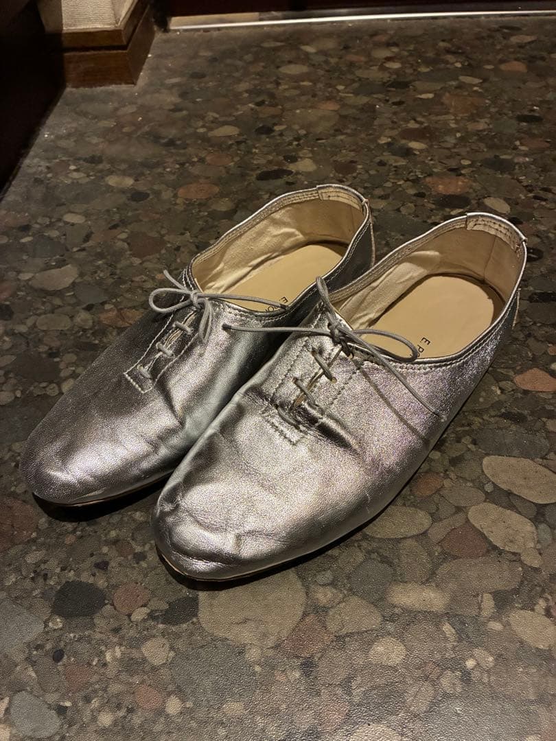 E.PORSELLI ポルセリ シルバー ジャズシューズ