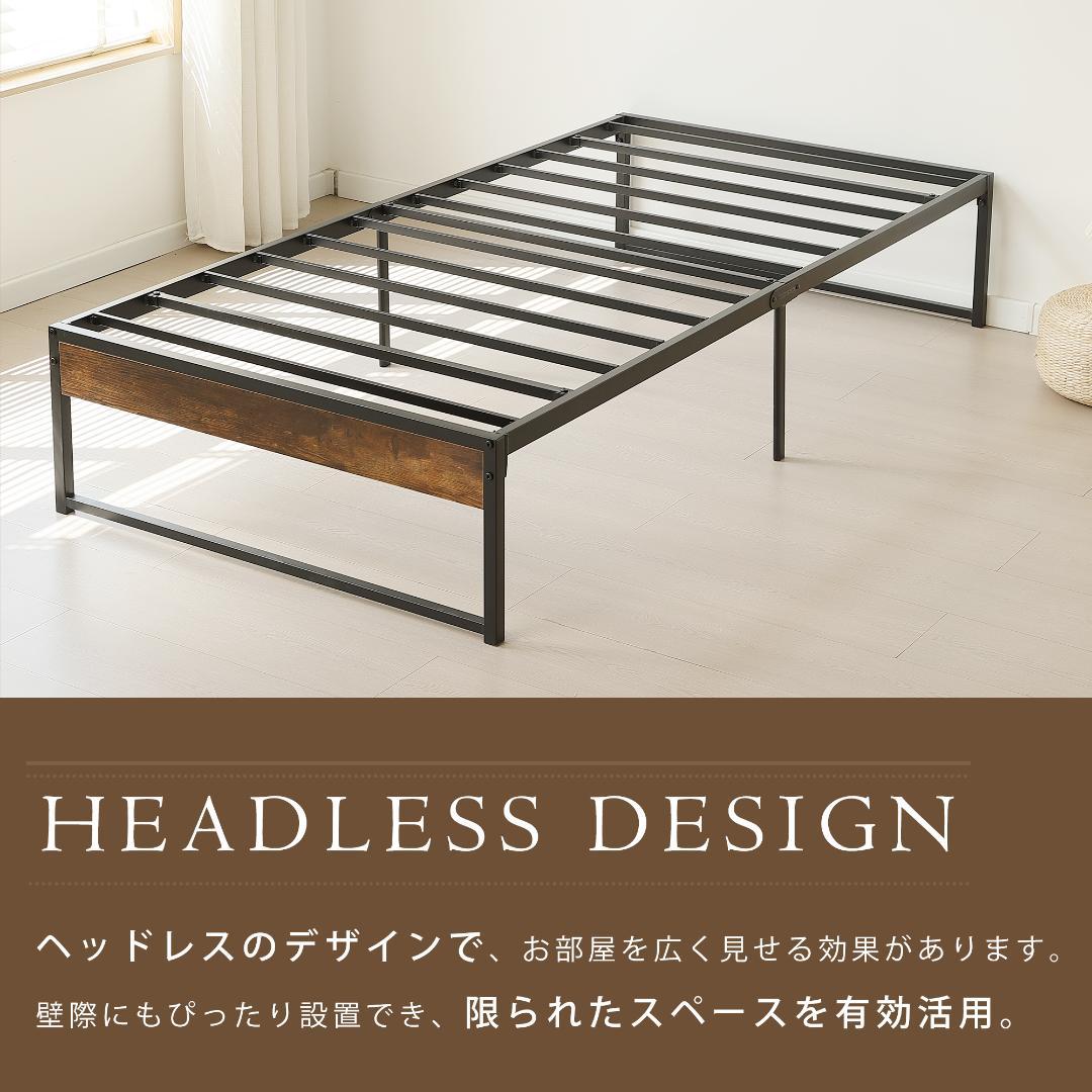 【数量限定】超人気！ベッドフレーム パイプベッド【ダブル D】　BLACK