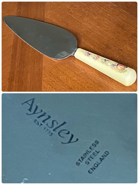 【希少品】エインズレイ★オーチャードゴールド★ガトープレート&ケーキサーバー