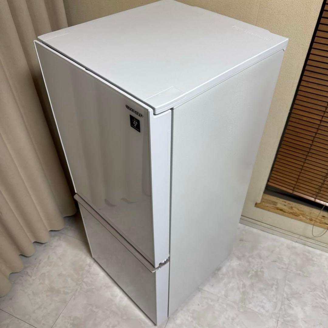 SHARP プラズマクラスター搭載冷蔵庫 137L ガラストップ つけかえドア