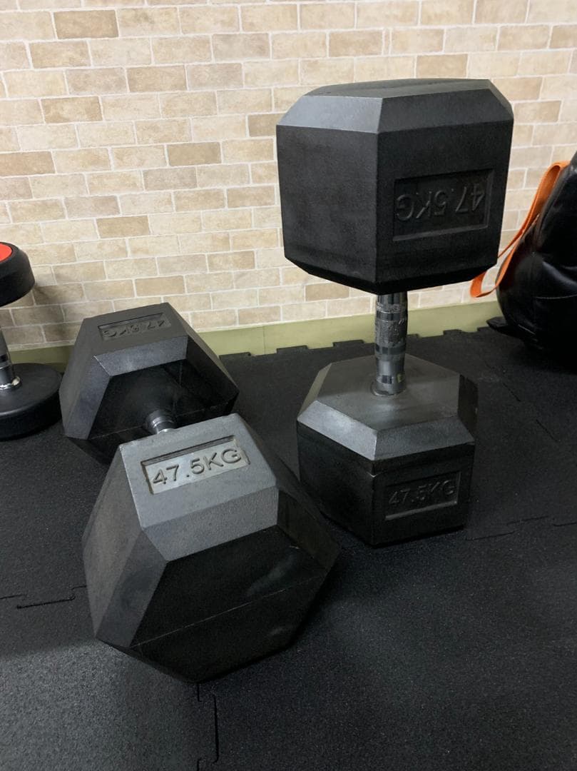6000円割引　ラバーヘックスダンベル　47.5㎏　2個