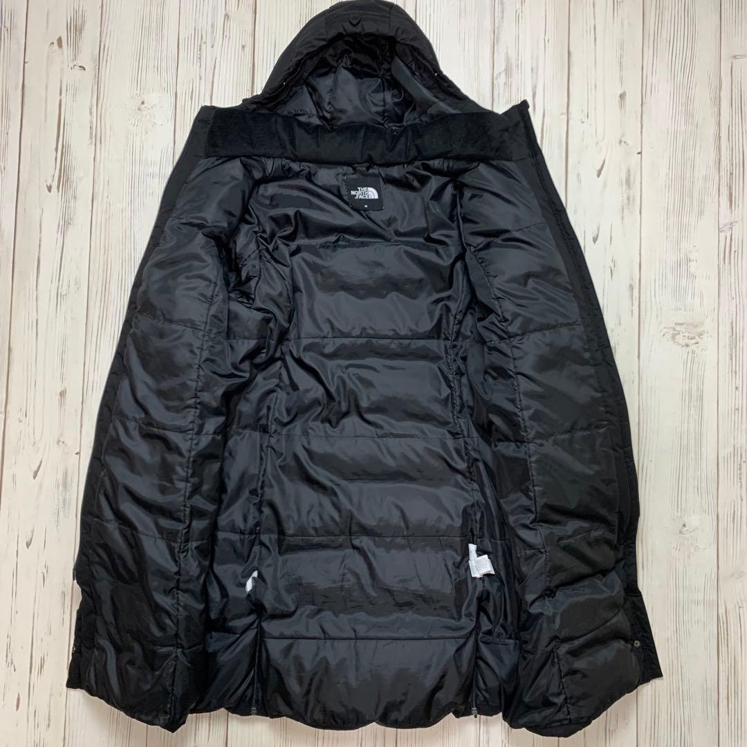 ノースフェイス ドライベント ロングダウンコート ベンチコート メンズ M 黒