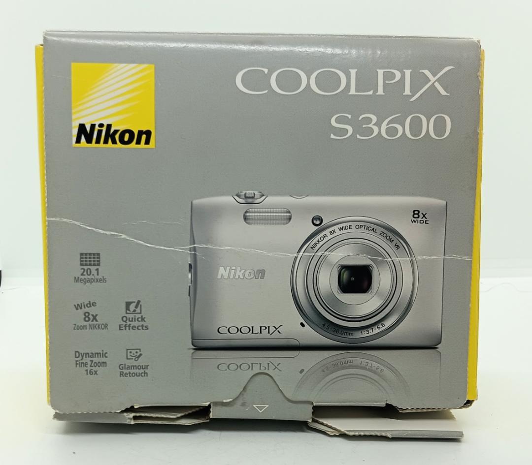 Nikon COOLPIX S3600 デジカメ シルバー 充電器、箱付き