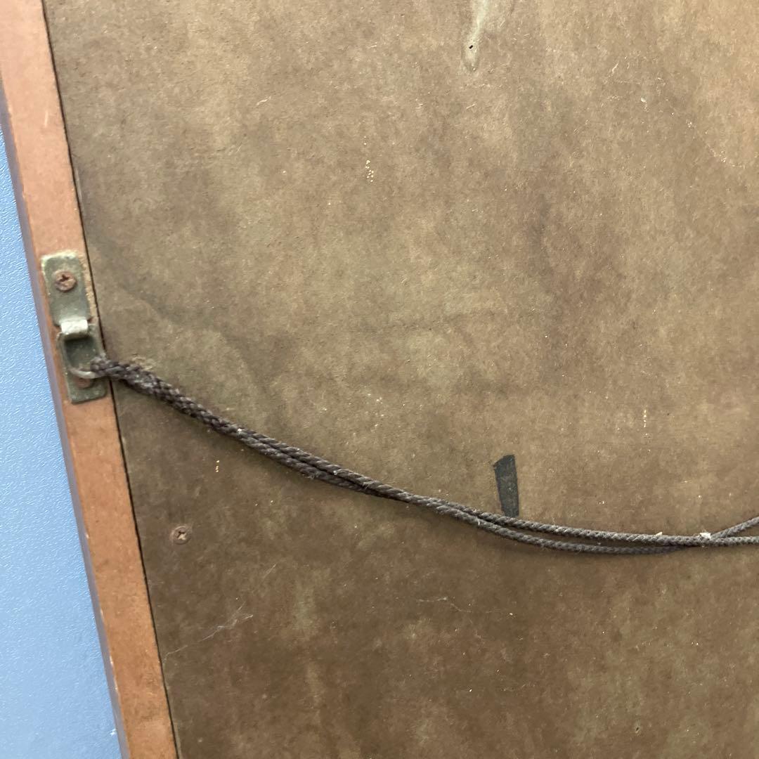 昭和レトロ 希少 金属工芸 馬 浮き彫り レリーフ 壁掛け 額装 サイン入り